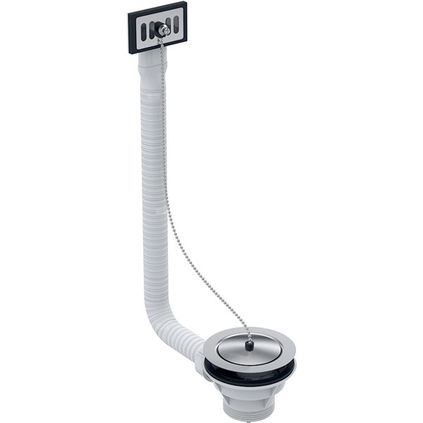 Zestaw odpływowo-przelewowy Geberit do umywalek wielofunkcyjnych: Imitacja stali nierdzewnej