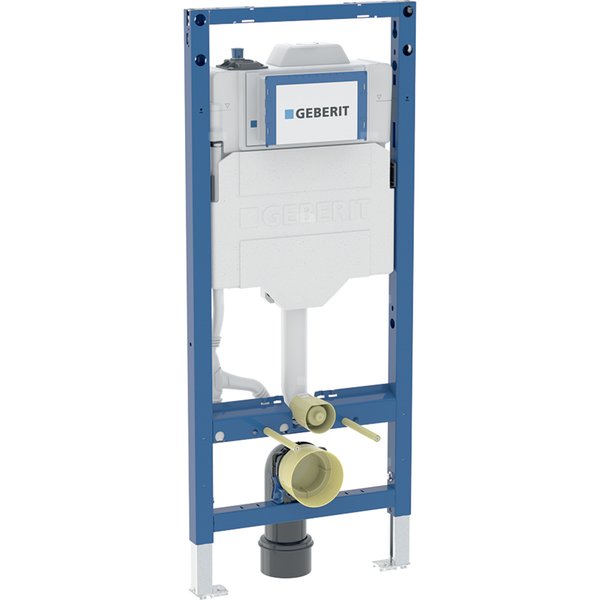 Stelaż podtynkowy Geberit Duofix do wiszących misek WC, 120 cm, ze spłuczką Sigma 12 cm, ze spłukiwaniem higienicznym HS30, jedno przyłącze wody