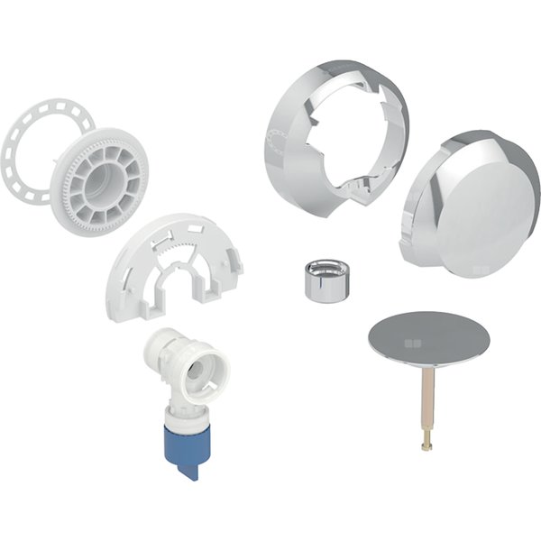 Zestaw wykończeniowy Geberit do zestawu odpływowo-przelewowego do wanien i brodzików d52, chrom błyszczący