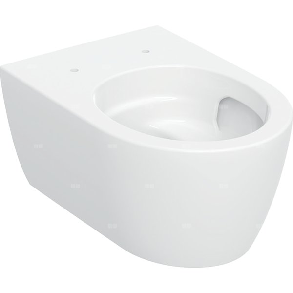 Wisząca miska WC Geberit iCon, lejowa, ukryte mocowania, TurboFlush: T=53cm, Biały