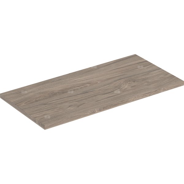 Półka Geberit do dolnej szafki pod umywalkę meblową, z jednymi drzwiami lub dwojgiem drzwi: Szerokość umywalki=60cm, Orzech włoski hickory / Melamina, struktura drewna