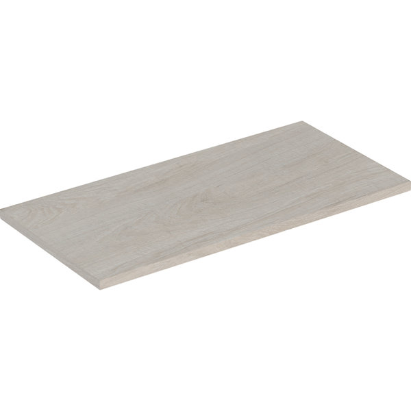 Półka Geberit do dolnej szafki pod umywalkę meblową, z jednymi drzwiami lub dwojgiem drzwi: Szerokość umywalki=60cm, Orzech włoski hickory jasny / Melamina, struktura drewna