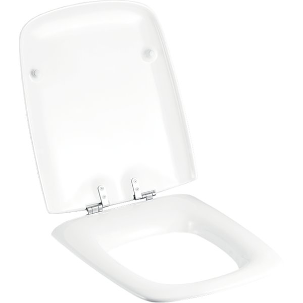 Deska sedesowa Geberit Cavelle: Wolne opadanie=Nie, Mocowanie=Z przodu, Biały / Błyszczący