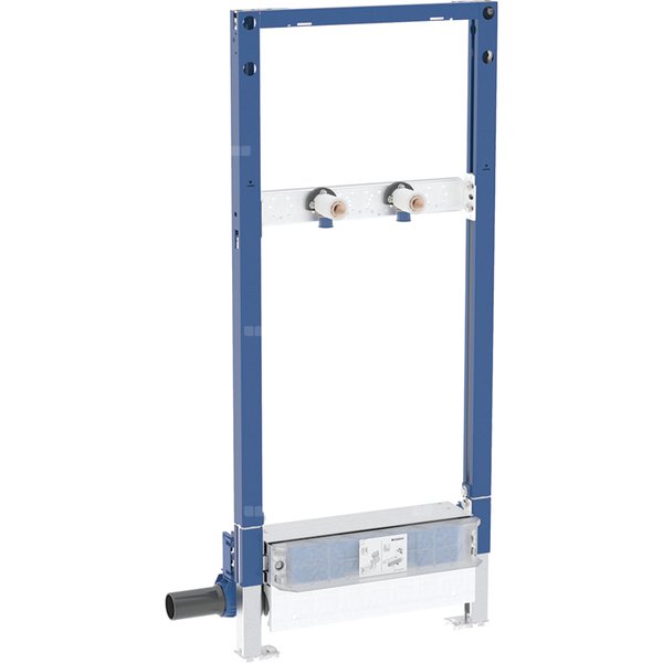 Stelaż podtynkowy Geberit Duofix do prysznica, 130 cm, z odpływem ściennym, bateria ścienna natynkowa,do wysokości jastrychu przy wpuście 90–250 mm