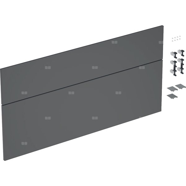 Zestaw frontów szuflad (2 szt.) do dolnej szafki pod umywalkę GEBERIT iCon, kol. lava matowy szer.1200 mm