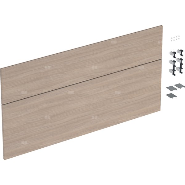 Zestaw frontów szuflad (2 szt.) do dolnej szafki pod umywalkę GEBERIT iCon, kol. dąb melamina, struktura drewna szer.1200 mm