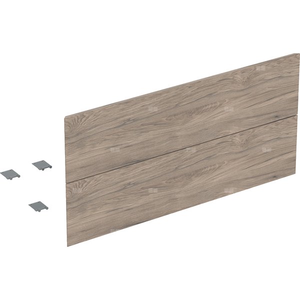 Zestaw frontów szuflad (2 szt.) do dolnej szafki pod umywalkę z dwoma szufladami GEBERIT ONE, kol. orzech włoski hickory melamina, struktura drewna szer.1050 mm