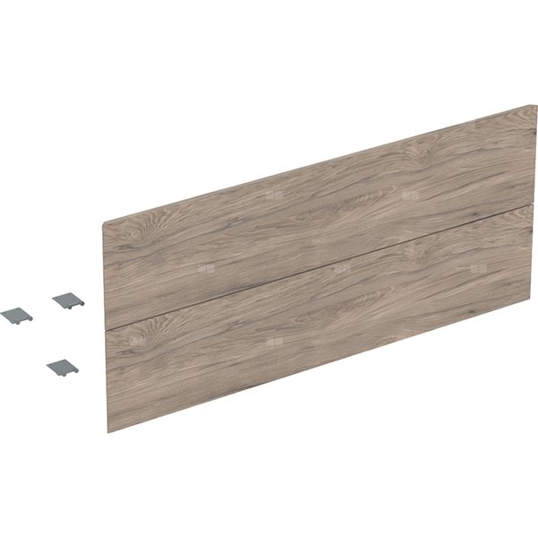 Zestaw frontów szuflad (2 szt.) do dolnej szafki pod umywalkę z dwoma szufladami GEBERIT ONE, kol. orzech włoski hickory melamina, struktura drewna szer.1200 mm