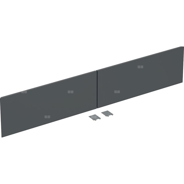 Zestaw frontów szuflad (2 szt.) do dolnej szafki pod umywalkę z dwoma szufladami GEBERIT ONE, kol. czarny matowy