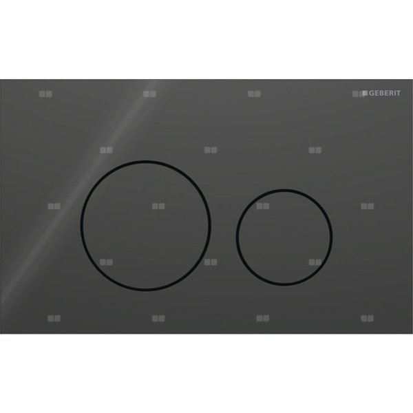 Przycisk uruchamiający Geberit Sigma40, przedni, szkło czarne, okrągły