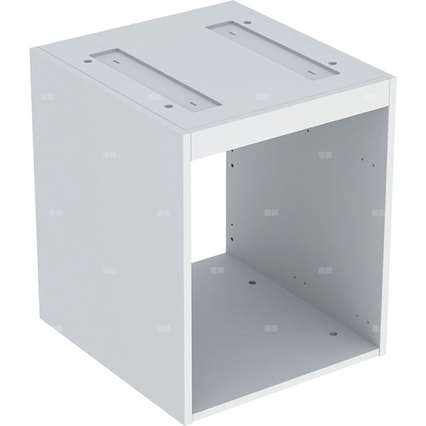 Korpus Geberit do dolnej szafki pod umywalkę stawianą na blat VariForm, z trzema szufladami: B=45cm, H=55cm, Biały / Lakierowany na wysoki połysk