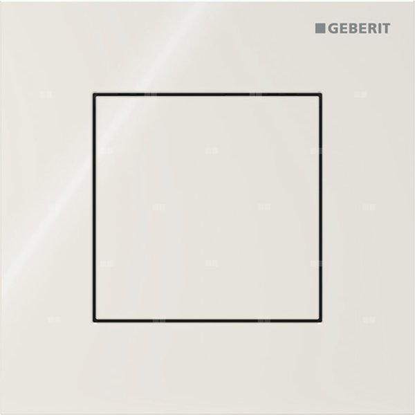 Przycisk uruchamiający Geberit typ 40 do systemu spłukiwania pisuarów z pneumatycznym uruchamianiem spłukiwania, kwadratowy: Piaskowy szary