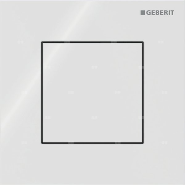 Przycisk uruchamiający Geberit typ 40 do systemu spłukiwania pisuarów z pneumatycznym uruchamianiem spłukiwania, kwadratowy: Biały