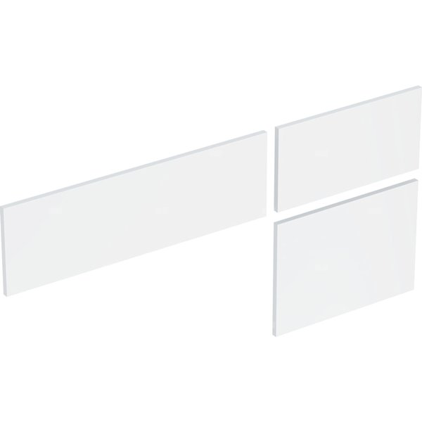 Zestaw frontów szuflad (3 szt.) do dolnej szafki pod umywalkę stawianą na blat variform GEBERIT, kol. biały wysoki połysk szer.1200 mm
