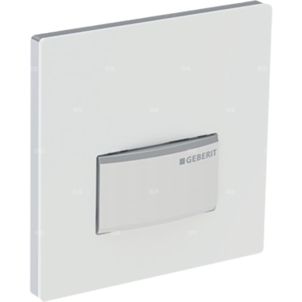 Przycisk uruchamiający Geberit typ 50 do systemu spłukiwania pisuarów z pneumatycznym uruchamianiem spłukiwania, kwadratowy: 13x13x0.8cm, Określa klient
