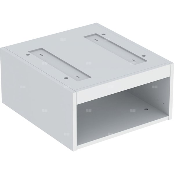 Korpus Geberit do dolnej szafki pod umywalkę stawianą na blat VariForm, z dwoma szufladami: B=45cm, H=23.5cm, Biały / Lakierowany na wysoki połysk