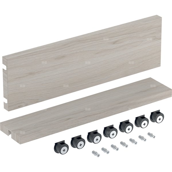 Zestaw serwisowy Geberit do szafki pod umywalkę: Szerokość umywalki=36cm, Orzech włoski hickory jasny / Melamina, struktura drewna
