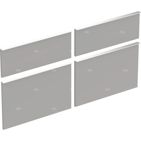 Zestaw frontów szuflad do dolnej szafki pod umywalkę GEBERIT iCon, kol. platynowy szer.1200 mm