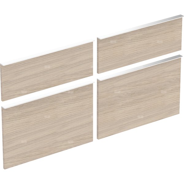 Zestaw frontów szuflad do dolnej szafki pod umywalkę GEBERIT iCon, kol. dąb melamina, struktura drewna szer.1200 mm