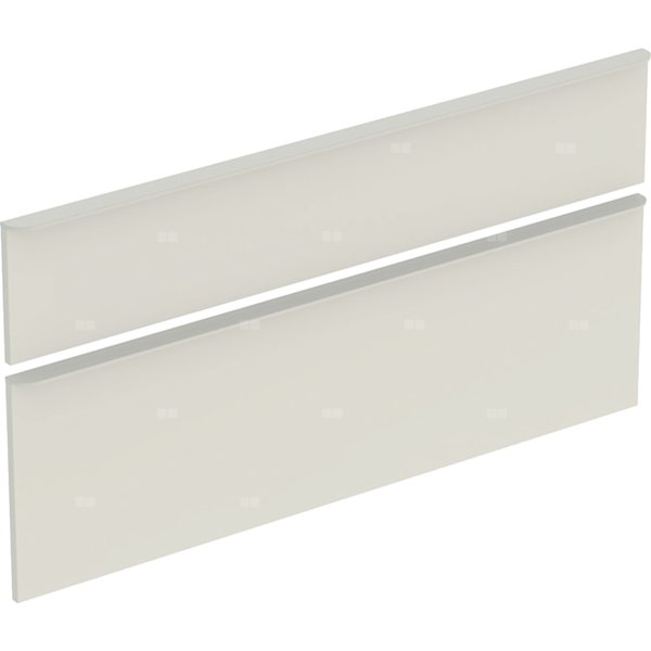 Zestaw frontów szuflad do szafki pod umywalkę podwójną GEBERIT, kol. sand wysoki połysk szer.1200 mm