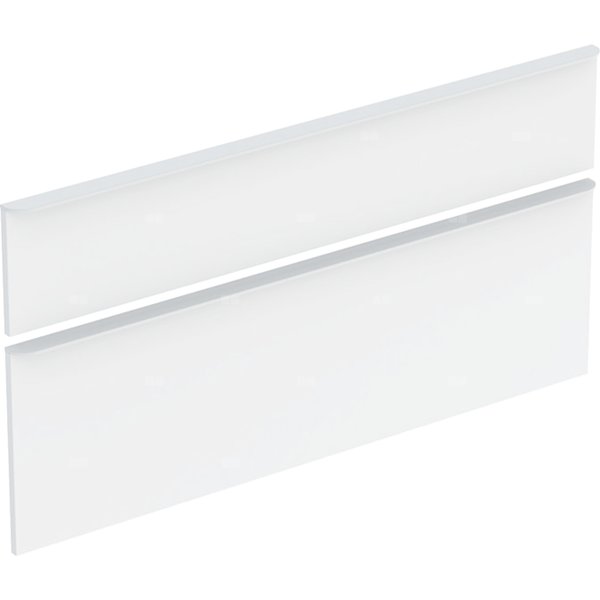 Zestaw frontów szuflad do szafki pod umywalkę podwójną GEBERIT, kol. biały wysoki połysk szer.1200 mm