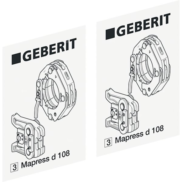 Zestaw naklejek do opasek zaciskowych Geberit Mapress d108 [3] (2 szt.)