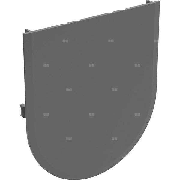 Pokrywa ze szklanym wycięciem, do modułu sanitarnego Geberit Monolith do bidetu: Czarny