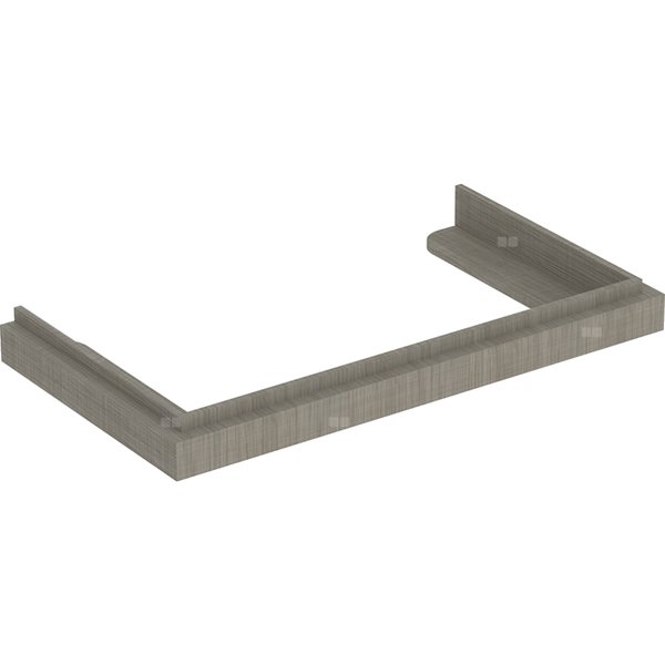 Nasadzany blat Geberit Citterio pod umywalkę: Dąb szarobrązowy, Szerokość umywalki=90cm