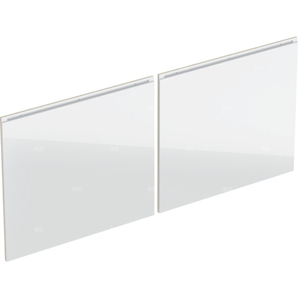 Zestaw frontów szuflad do szafki pod umywalkę podwójną GEBERIT, kol. biały szer.1200 mm
