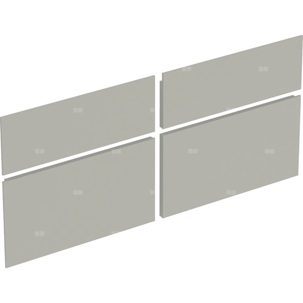 Zestaw frontów szuflad do dolnej szafki pod umywalkę GEBERIT Xeno², kol. szary szer.1200 mm