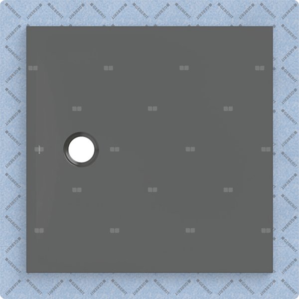 Brodzik Geberit CleanFloor30 z włókniną uszczelniającą, grafit: 90x90cm,
