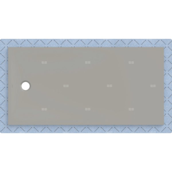 Brodzik Geberit CleanFloor30 z włókniną uszczelniającą, szary: 180x90cm,
