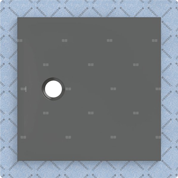 Brodzik Geberit CleanFloor30 z włókniną uszczelniającą, grafit: 80x80cm,