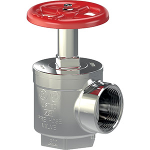 P.POŻ. ZAWÓR HYDRANTOWY KĄTOWY, CHROM. POLER. 1 1/2"NPT