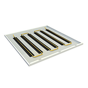 GIACO KLIMA - PANEL STALOWY BIAŁY (RAL9010) PERFOROWANY, RURA MIEDŹ 12x 1,0 1030x 1030