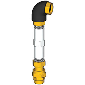 WĘZEŁ CIEPLNY Z ZAWORAMI, WODOMIERZEM TECH. DLA GE556-2, ZIMNA WODA v=1,5m3/h 3/4"
