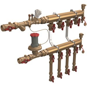 MODUŁ POMIAROWY OGRZEWANIA/CHŁODZENIA Z ROZDZIELACZEM DN40 DLA 6 ODBIORCÓW TYP B2 - DP KONTROLER BEZ WODOM. 1 1/4" x 3/4"