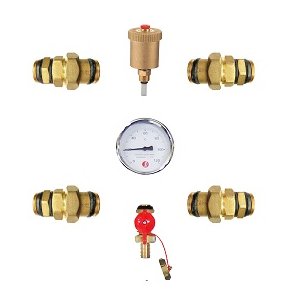 ZESTAW PODŁĄCZENIA BUFORA Z ŚRUBUNKAMI PROSTYMI ZE SAMOUSZCZELNIENIEM TG GZ 1"