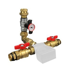 PAKIET PRZYŁĄCZENIOWY ZASILANIA DO POMP CIEPŁA BEZ ZAWORU PRZEŁĄCZAJĄCEGO (GZ), GZ 1” x GW 1 ¼”
