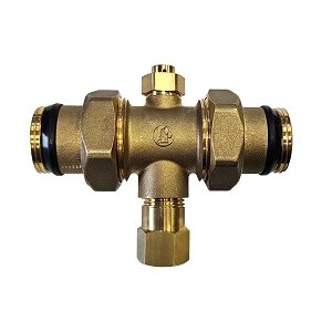 Zawór antyzamarzaniowy do pomp ciepła ze zaworem powietrznym, przyłącze płaskie temp. (1'C - 4'C) GZP 1 1/4'' ze śrubunkami