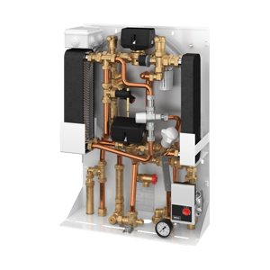 WĘZEŁ CIEPLNY BEZPOŚRED. POM. Z POJEDYNCZYM WYMIENNIKIEM CIEPŁA DLA POTRZEB OGRZEWANIA C.O. POMPA, NACZYNIE PRZEP. MOC 17,4kW ¾”