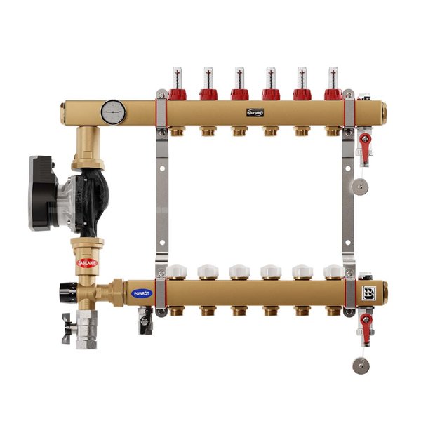 Rozdzielacz stalowy RSt - 6 PTMe (3D 20-40)