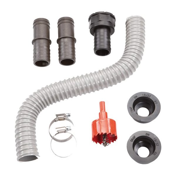 FLEX-COMFORT zestaw przyłącza 1 1/4'', szary