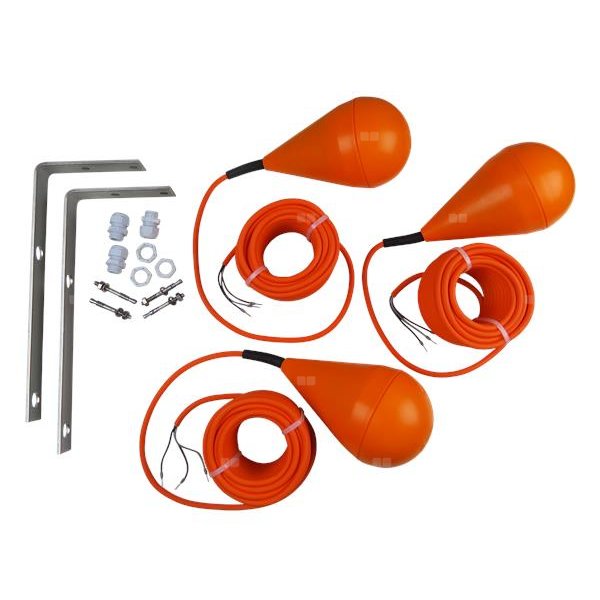 Łącznik pływakowy z alarmem 10 m kabel dla 1 pompa - 3 szt.