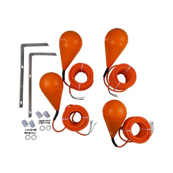 Łącznik pływakowy z alarmem 10 m kabel dla 2 pomp - 4 szt..