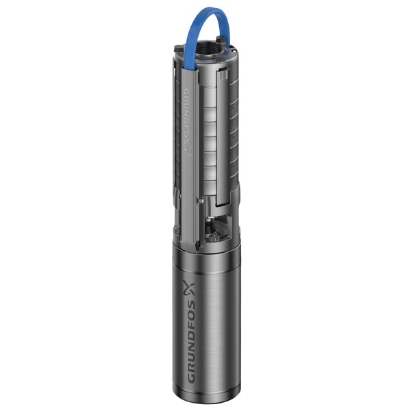 Pompa głębinowa 3-fazowa GRUNDFOS SP5A-17 częstotliwość 50 Hz, moc 1.5 kW 4.1 A, prędkość obrotowa 2900 obr/min, z zaworem zwrotnym