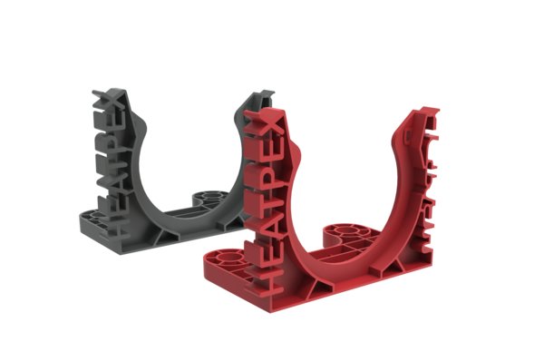 HEATPEX ARIA CONNECT Uchwyt do rury 63 mm Szary 10x1szt