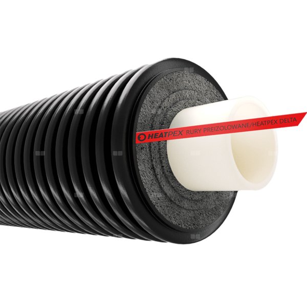 Rura preizolowana HEATPEX DELTA PEX HEAT UNO 1 x pex-a 160 / 232 mm, izolacja pe