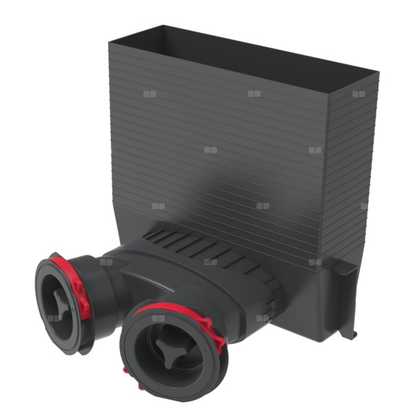 HEATPEX ARIA CONNECT Skrzynka rozprężna 2 x 90 mm prostokątna 300 x 100 mm