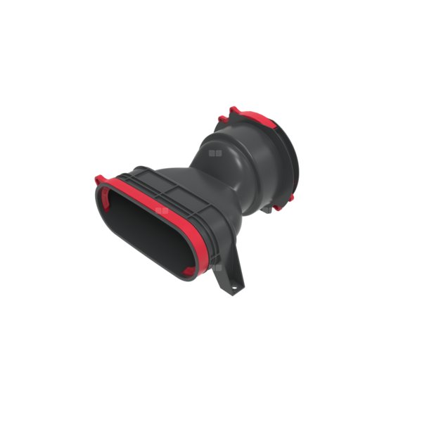 HEATPEX ARIA FLAT 500 Przejściówka z rury płaskiej na okrągłą 90 mm
